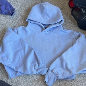 Vitality Light Blue Crop hoodie